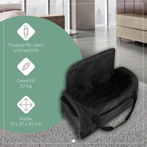 travelite Trolley Travel Bag with Wheels Made of Water Resistant Material, black, Wheeled travel bag made of water-repellent material – Bild 3