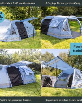Skandika Kambo 4 Person Tunnel Tent with Large Lobby and 3,000 mm Water Column