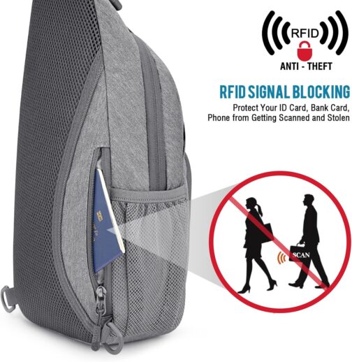G4Free Sling Bag Backpack Chest Bag Shoulder Bag Anti-Theft Crossbody Gym Daypack with Headphone Hole for Outdoor Cycling Travel Hiking Men Women – Bild 6