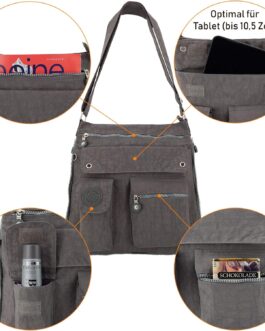 ekavale Lightweight Women’s Shoulder Bag – Practical Crossbody Handbag with Multiple Compartments – Shoulder Bag Water-Repellent Women’s Bag