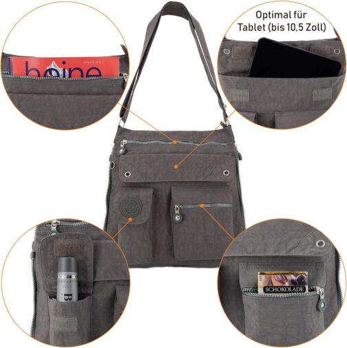 ekavale Lightweight Women's Shoulder Bag - Practical Crossbody Handbag with Multiple Compartments - Shoulder Bag Water-Repellent Women’s Bag – Bild 2