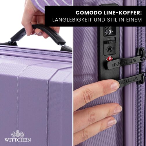 WITTCHEN Comodo Line Suitcase Hand Luggage Set ABS Telescopic Handle TSA Lock 4 Double Wheels – Bild 8