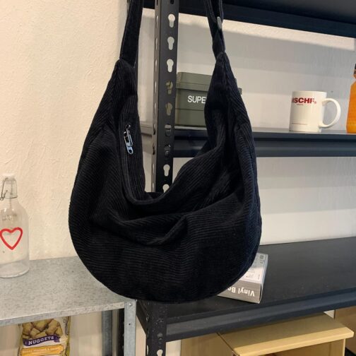ibalulu Crossbody Bag Women's Men's Shoulder Bag Women's Cord Bag Handbag Women's Large Casual Shoulder Bag with Adjustable Shoulder Strap for School Office Work Travel Excursion Shopping – Bild 3