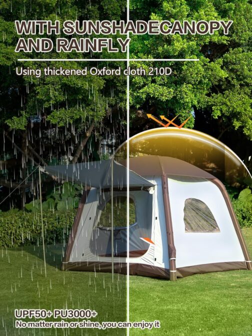 DanCoom Inflatable Tent 2/4/6/8 Person Tents for Camping, Big Air House Tent Contains Rainfly, Easy Setup Large Inflate Tents for Outdoor Camping, Glamping Tents Large Apse – Bild 3