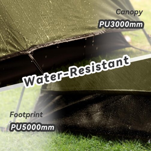 Forceatt Zelt 2-4 Personen Camping Wasserldicht 3-4 Saison,Ultraleicht Zelte Mit Kleinem Packmaß, Kuppelzelt Sofortiges Aufstellen Für Trekking, Outdoor, Festival – Bild 3