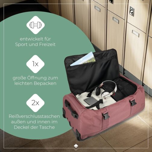 Travelite Kick-off trolley, rosé, 68 cm (Trolley M) – Bild 6