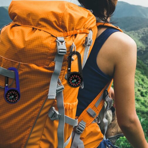 kodivenj Pack of 18 Compass with Carabiner Hook, Mini Compass Keychain, Multifunctional Portable for Outdoor Hiking Camping – Bild 5