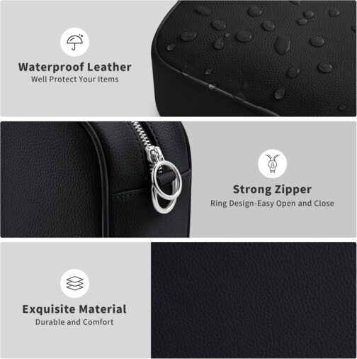 KALIDI Women's Shoulder Bag, Stylish Vegan Leather Wide Strap Crossbody Shoulder Bag with 2 Adjustable Straps for Daily Working, Shopping, Dating, Travel – Bild 2