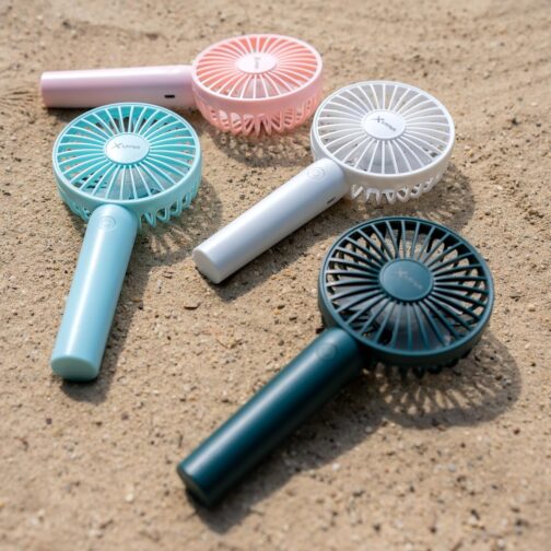 Xlayer Mini Hand Fan I Table Fan I Rechargeable I Portable Battery Fan Quiet I 3 Speeds I Mini Fan for Travel, Office, Festival, Camping I Gifts for Women – Bild 6