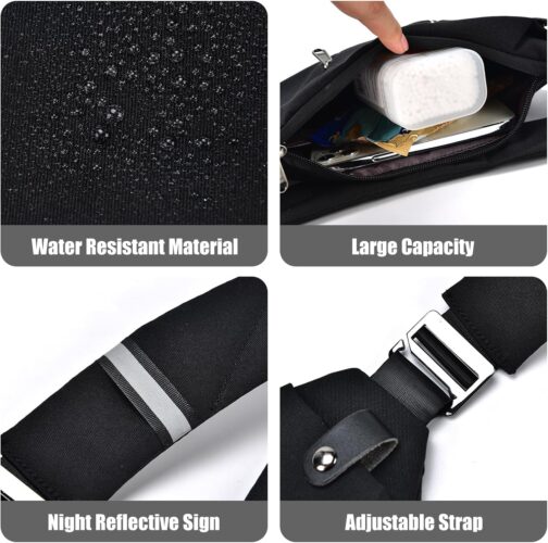 Fibrdoo Brusttasche, Anti-Diebstahl Sling Bag, Crossbody Schultertasche Herren Damen klein für Freien Reisen Wandern Joggen – Bild 5
