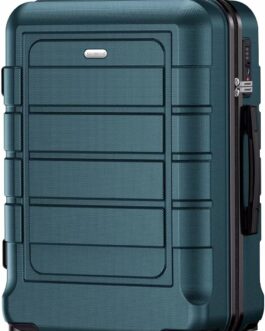 SHOWKOO Suitcase Set Hard Case Set Lightweight ABS and PC Expandable Relse Case Set, Durable Trolley, Hand Luggage Suitcase with TSA-Lock and 4 Wheels, Army Green