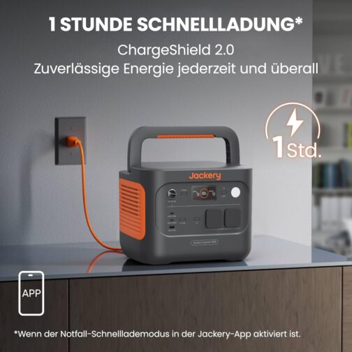 Jackery Solar Generator 1000 v2 with 100 W Solar Panel, 1070 Wh LiFePO4 Portable Power Station, 1500 W AC/100 W USB-C Output, 1 Hour Quick Charge for Outdoor, Off-Grid, RV, Emergency – Bild 5