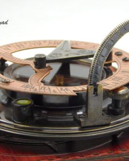 KHUMYAYAD Handmade Brass Sundial Compass Fully Functional with Pure Leather Case