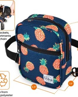 Vibe Festival Gear Small 5-in-1 Shoulder Bag, Messenger Bag for Men and Women, Boys, Crossbody Cross Bag, Bum Bag, Handbag, Backpack, Mobile Phone Bag