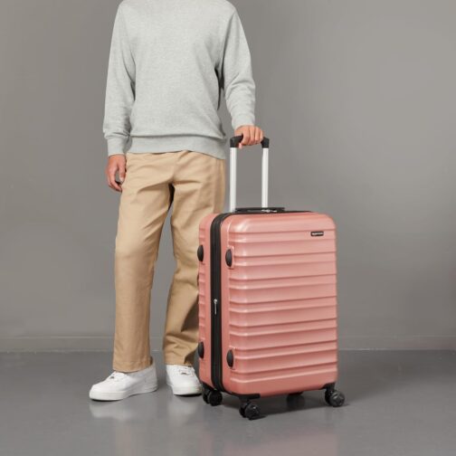 Amazon Basics Hard Shell Suitcase Set, Rose Gold, 1 piece – Bild 5