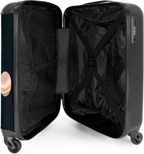 NoBoringSuitcases.com® Children's Suitcase, Hand Luggage, Hard Case with TSA Lock, Boys and Girls, Trolley, Travel Suitcase, Carry on, Rolling Suitcase, Small or Medium, 21 Planetary System - – Bild 4