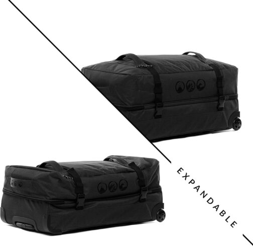 Large Travel Bag with 2 Wheels Kane Rolling Suitcase 80 cm Suitcase Sports Bag Travel Trolley Recycled Sea Plastic, Xxl-140 litres, L, travel bag – Bild 8