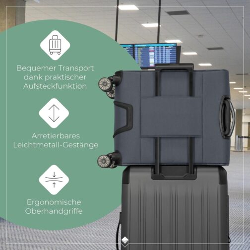 Travelite Hand Luggage Suitcase with 4 Wheels, Anthracite (grey), On-board trolley with 4 wheels – Bild 5