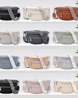 Sasrymnl Small bum bag women’s beige shoulder bag women’s small belt bag vegan leather handbag crossbody bag