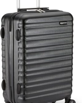 Amazon Basics Hard Shell Trolley – 55cm Cabin Size, black, 55 x 40 x 20 cm, Carry-on Size