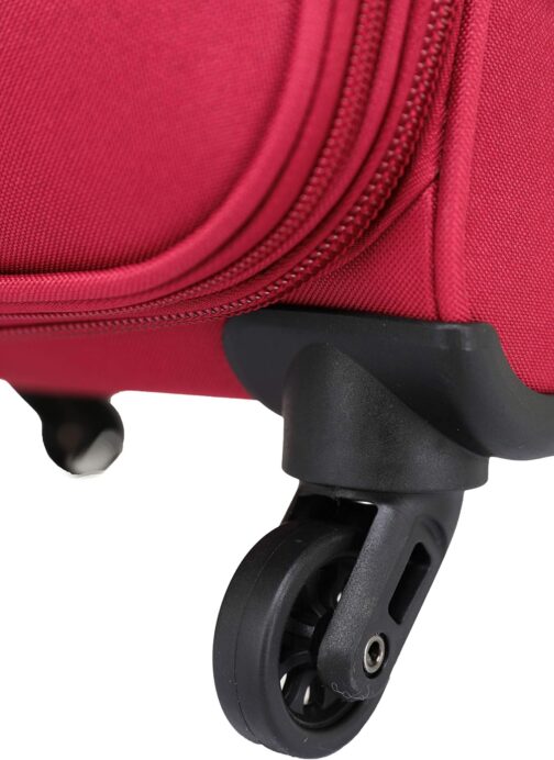 Beibye 4-Wheeled Travel Suitcase, Fabric Case, Hand Luggage, Children's Luggage Suitcase Trolley Set, XL, L, M, wine red – Bild 5
