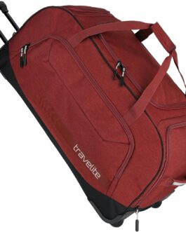 travelite Trolley travel bag size XL, luggage series Kick Off: Practical travel bag with wheels for holidays and sports, 77 cm, 120 litres, 006911, red, 77 cm (Trolley L)