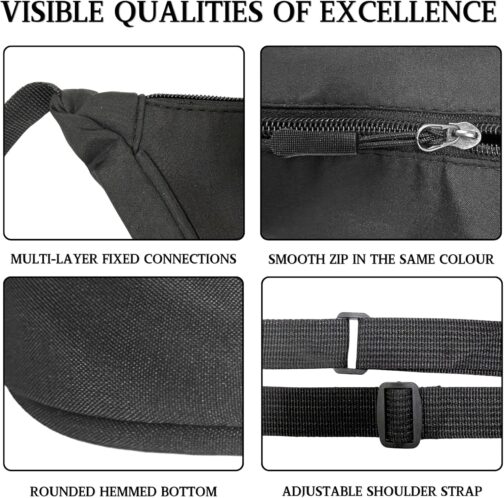 KEYRI 1 x Crossbody Moon Bag, Shoulder Bag in Half Moon Style, Durable Nylon Moon Bag Design for Daily Use, Travel, Hiking or Commuting, Versatile School Bag for Women – Bild 3