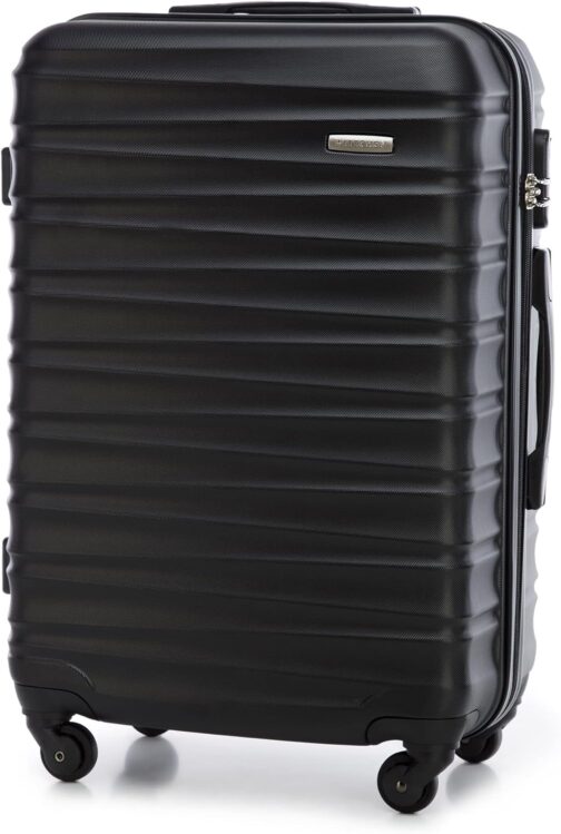 Wittchen Travel Suitcase, Hand Luggage, Cabin Luggage, Rolling Suitcase, Hard Shell, black – Bild 4