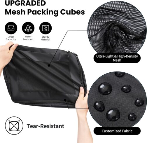 Prezon Packing Cubes for Suitcase 10 Set, Lightweight Luggage Packing Organiser Packing Cubes for Travel Accessories – Bild 3
