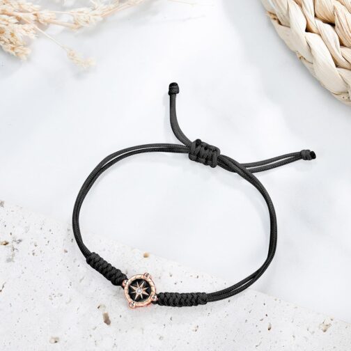 JENDEAR SHINE Rope Bracelet for Women Girls, Hand Braided Chain with Cubic Zirconia Charm, Mother's Day, Birthday, Graduation, Friendship Jewellery, Gift – Bild 2