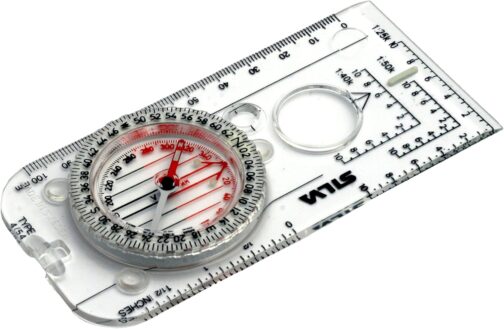 Silva Compass Navigation - Compass 4 - Graduated in Mils & Degrees - Scale 1:25k 1:40k 1:50k mm & in - Navigation Compass for Professionals - Rotating Compass Housing - Military Compass Hiking