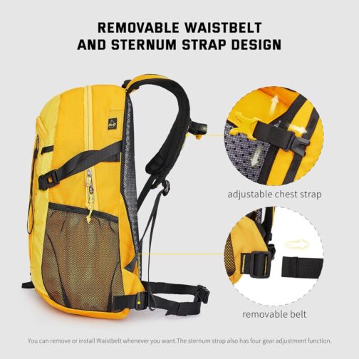 SKYSPER Lightweight Hiking Backpack Small Backpack with Back Ventilation Trekking Backpack Made of Breathable 3D Air Mesh Polyester Camping Outdoor Hiking Backpack – Bild 4