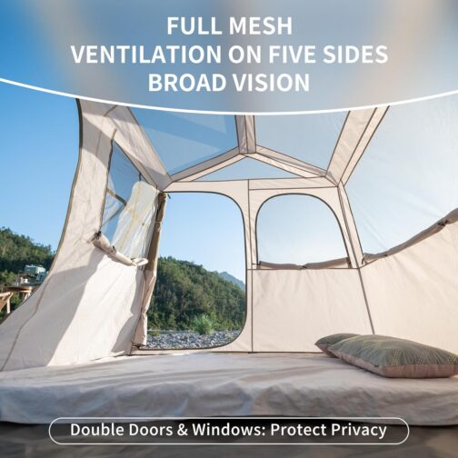 Naturehike Village 5.0㎡ Family Tent Pop Up Tent Home Tent Camping Tent Camping Tent for 2-4 People Large Tunnel Tent with 2000 mm Hydrostatic Head – Bild 4