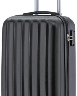 Beibye TSA-Lock 2080 Cabin Luggage, Twin Roller Travel Case, Luggage Trolley Case Set, XL / L / M Board Case, black