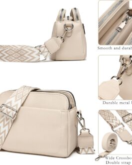 Makukke Crossbody Bag Women’s Shoulder Bag Mobile Phone Case for Hanging Small Handbag Women’s Modern Shoulder Bag PU Leather Bag with Card Slot 2 Shoulder Straps Adjustable Removable Shoulder Strap