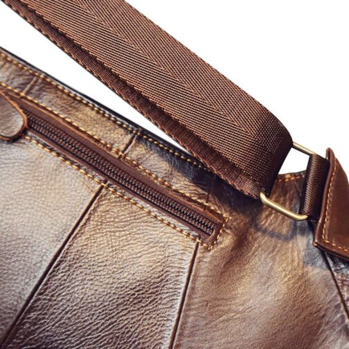 Xieben Leather Shoulder Bag Sling Chest Bag Crossbody Pack for Men Women – Bild 4