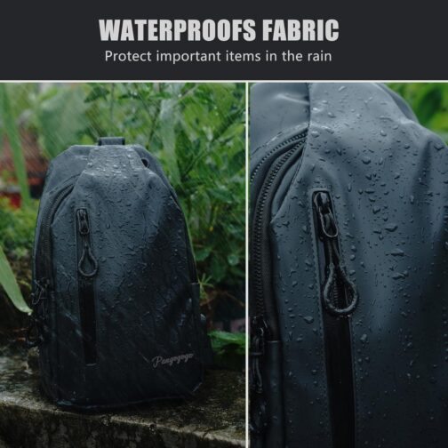 Pangogogo Wasserfest Crossbody Bag Herren|Leichte Kratzfeste Umhängetasche Herren Klein|Multi-Compartment Männerhandtasche für Radfahren, Wandern und Kurztrips – Bild 6