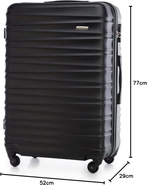 Wittchen Travel Suitcase, Hand Luggage, Cabin Luggage, Rolling Suitcase, Hard Shell, black – Bild 11