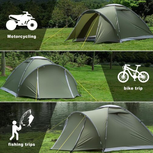 Camping Tent with Porch, Tents Camping Tent for 2-4 Person, PU5000 Waterproof Tent for Camping, Travel, Trekking, Garden, Dome Tent, Ultralight Backpacking 2025 Upgrade – Bild 6