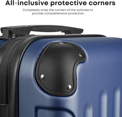 yonsly® Suitcase, Trolley, Travel Suitcase, Trolley Suitcase, Hand Luggage with 4 Wheels, 360°, ABS Hard Shell, Safety Lock, Soft Rubber Handle, 210D Lining, blue, S, YONSLY -B – Bild 6