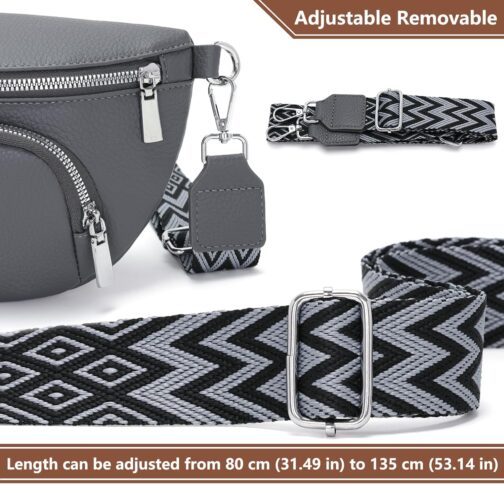 Rorimyth Bum Bag Women's Black Shoulder Bag Women's Small Handbag Women's Crossbody Bag Women's Belt Bag Women – Bild 7