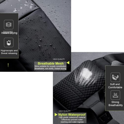 Casecret Shoulder Bag Men's Chest Bag Shoulder Bag Women's Crossbody Bag Sling Bag Chest Small Mobile Phone Case for Hanging Bag Waterproof Outdoor Travel for iPhone 15 Samsung up to 7.5 Inches, – Bild 4