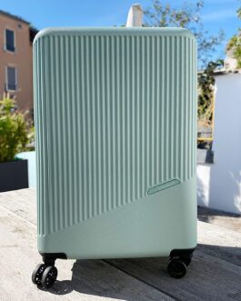 Travelite 4-Wheel Suitcase Set, 3 Pieces, Sizes S/M/L, Luggage Bali Series, ABS Hard Shell Trolleys, mint