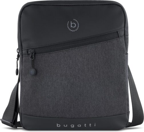 bugatti Universe Men's Small Black Shoulder Bag Mini Messenger Bag