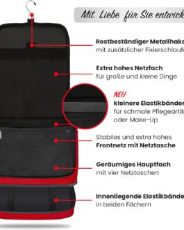 DELAWAY® XXL toiletry bag for hanging up – toiletry bag in premium quality
