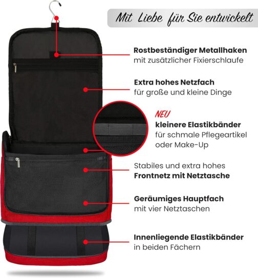 DELAWAY® XXL toiletry bag for hanging up - toiletry bag in premium quality – Bild 2