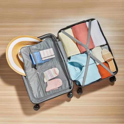 Amazon Basics Hard Shell Suitcase Set, Rose Gold, 1 piece – Bild 3