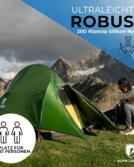 ALPIN LOACKER Cloud Pro Up Two Person and One Person Tent Ultralight I Two Man Tent and One Man Tent I Lightweight Trekking Tent I Bikepacking Dome Tent