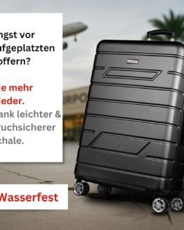 NOWI Bergamo Travel Suitcase, Water-Repellent, 8 Wheels, 360° Rotatable, Telescopic Rod, Fully Lined Interior, black, Modern and elegant, clean lines, stylish and functional, available in four