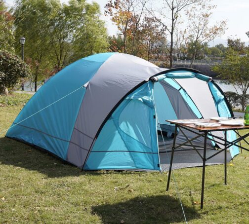 Portal Zelt 3-4 Perosonen Camping wasserdicht 4000mm Kuppelzelt mit Vorzelt Familienzelt Festivalzelt für Camping Reise Trekking Garten – Bild 8